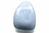 Polished, Free-Standing Blue Calcite - Madagascar #258658-1